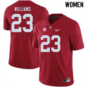 NCAA Women's Alabama Crimson Tide #23 Roydell Williams Stitched College 2020 Nike Authentic Crimson Football Jersey BU17C30CX